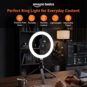 10-inch LED Ring Light with Adjustable Tripod Stand