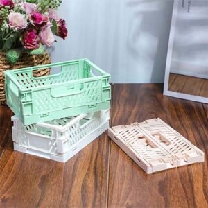 Modular Collapsible Pastel Storage Crates (Pack of 3)