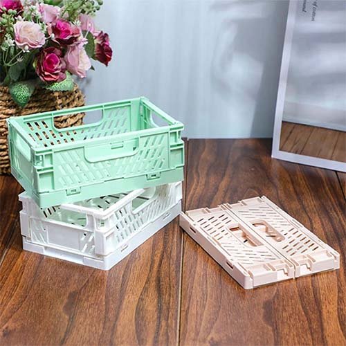 Modular Collapsible Pastel Storage Crates (Pack of 3)