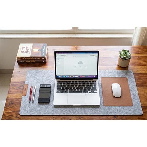 Premium Minimalist Felt Desk Mat (Large)